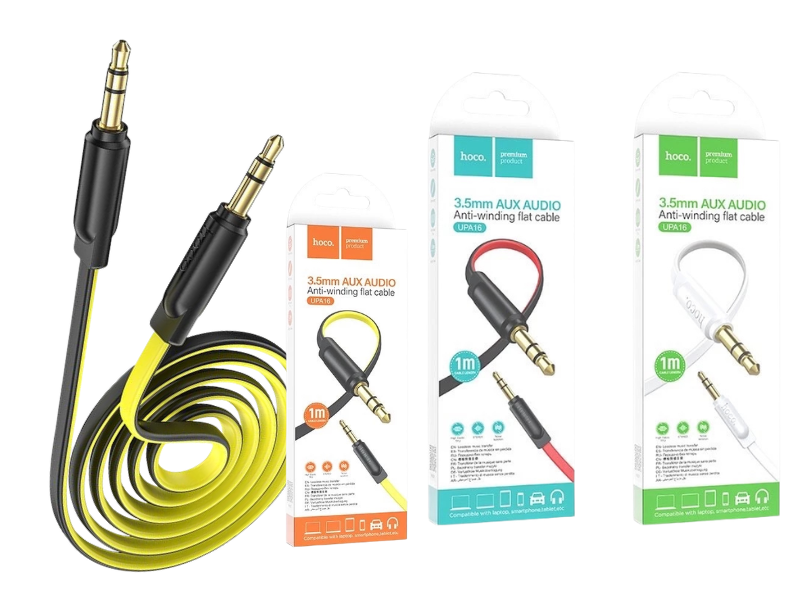 HOCO UPA16 AUX AUDIO CABLE 1.0M สายเชื่อมต่อ Aux 3.5mm ยาว 1เมตร คละสี