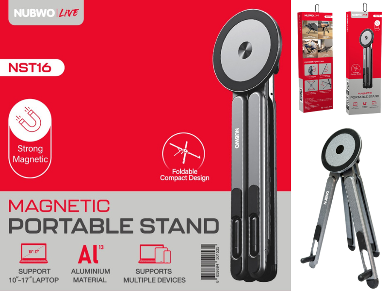 NUBWO ขาตั้งมือถือ โน๊ตบุ๊ค ขนาด 10-17นิ้ว แบบพับได้ ปรับระดับสูงต่ำได้ 8ระดับ