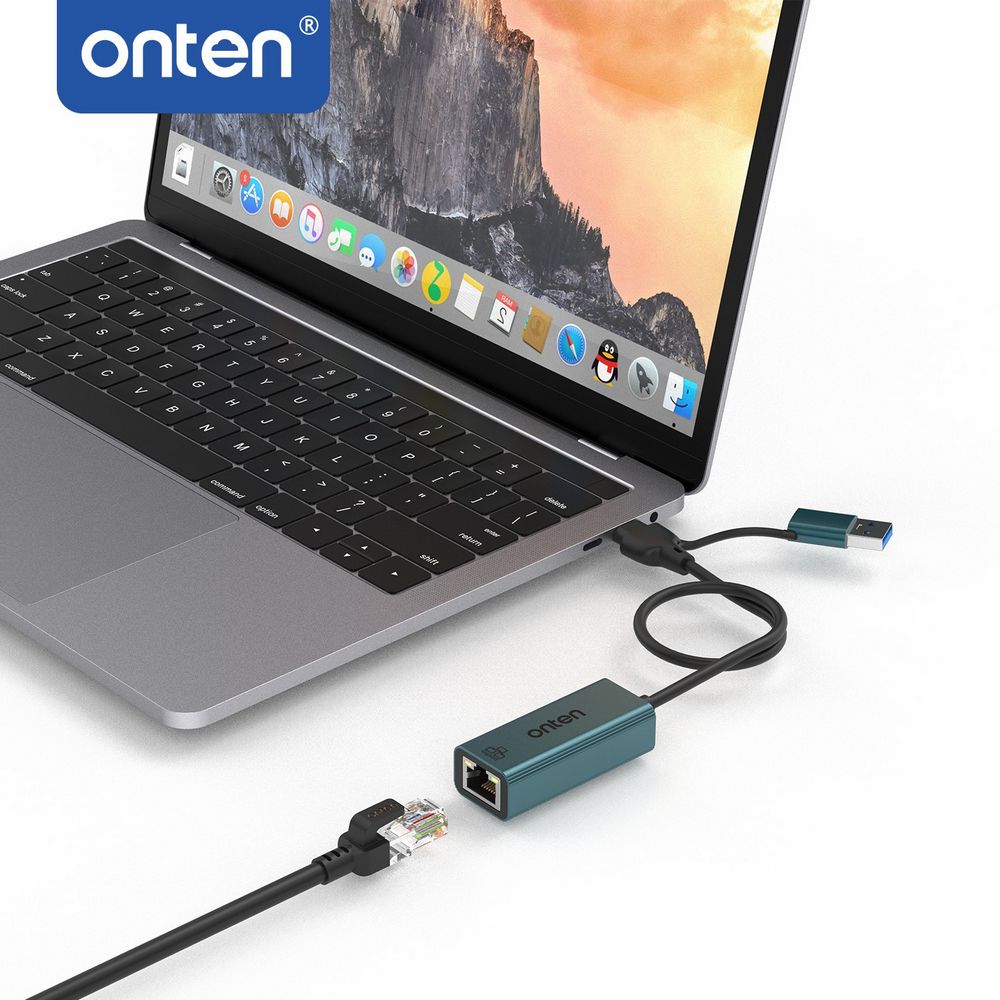 ONTEN ADAPTER USB TYPE-C/USB3.0 TO LAN RJ45 10/100/1000 Gigabit