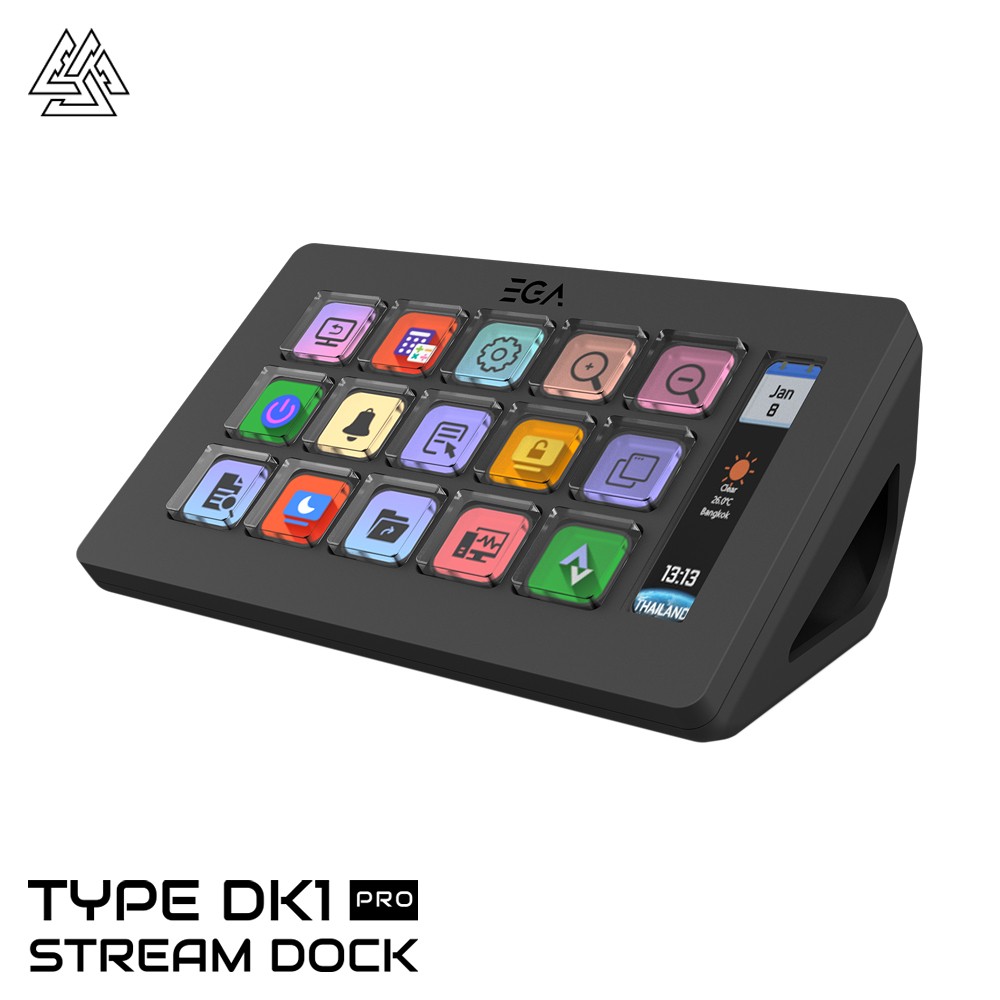 EGA แผงควบคุมอัจฉริยะ ปุ่มLED 15 Programmable Key ปุ่มจอ LCD จำนวน 15 ปุ่ม