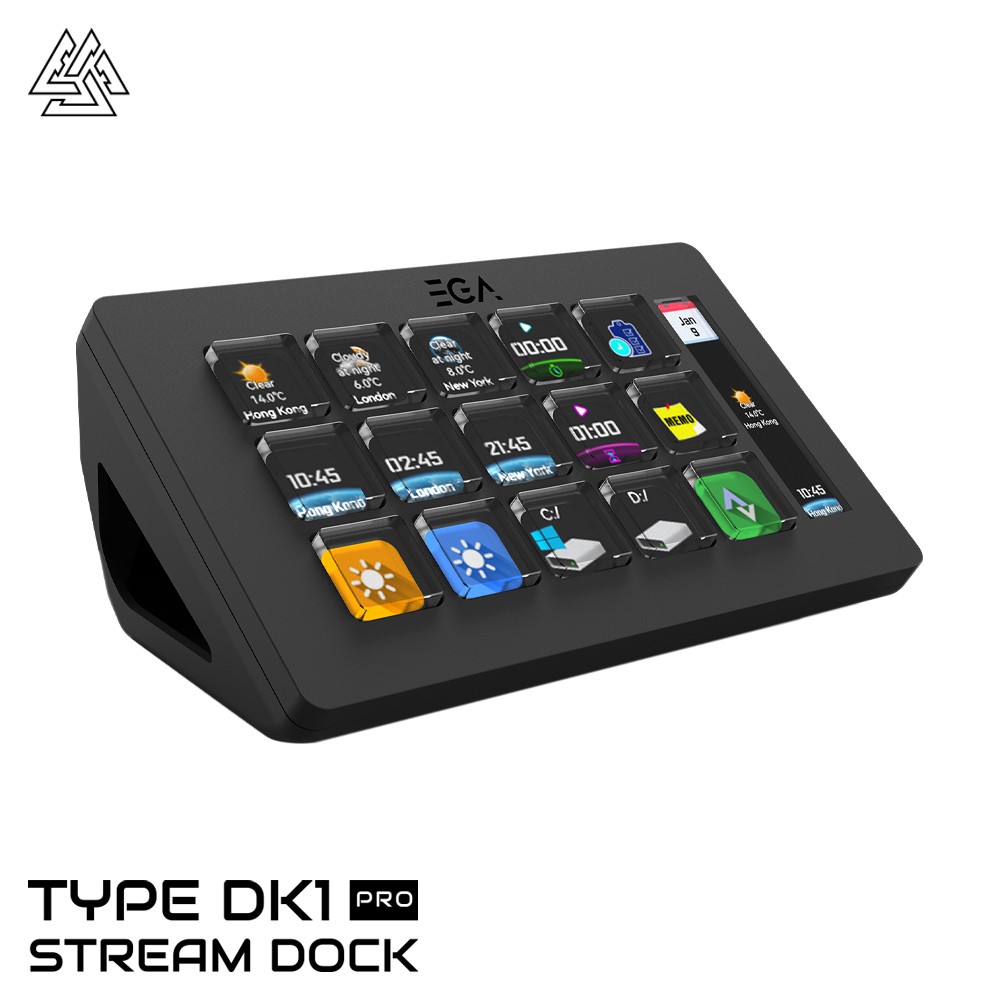 EGA แผงควบคุมอัจฉริยะ ปุ่มLED 15 Programmable Key ปุ่มจอ LCD จำนวน 15 ปุ่ม