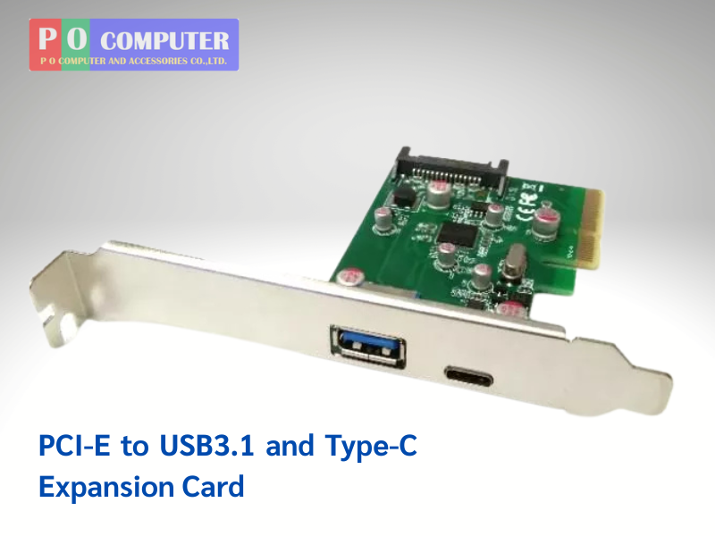 PCI EXPRESS CARD USB 3.1 And USB TYPE-C การ์ดเพิ่มพอร์ต USB-A, USB-C