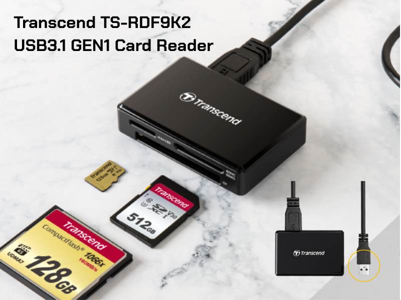 Transcend Card Reader USB3.1 Gen2 ตัวอ่านการ์ดSD /microSD