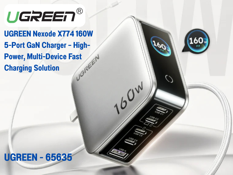 UGREEN Adapter Charger 160W รุ่น X775 เหมาะสำหรับการชาร์จโน้ตบุ๊ค
