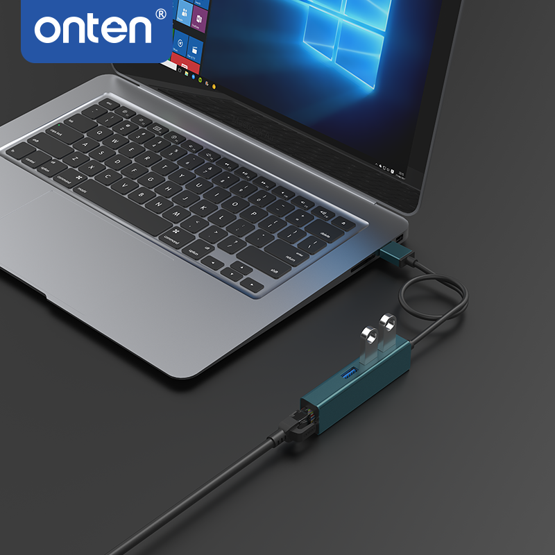 USB3.0 to 3-Ports USB 3.0 Hub with Gigabit Ethernet Adapter