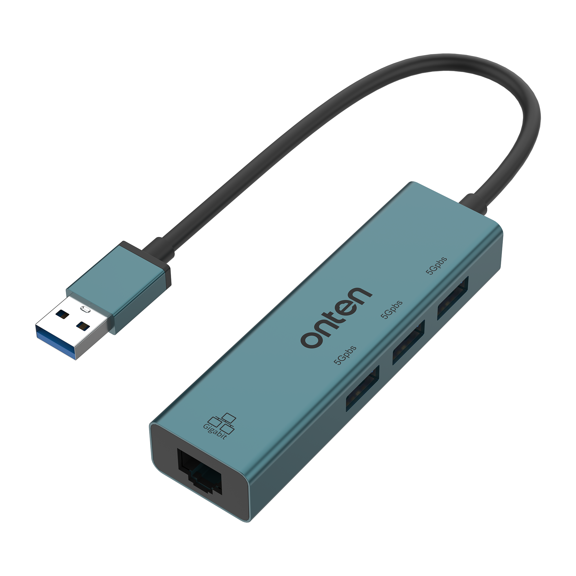USB3.0 to 3-Ports USB 3.0 Hub with Gigabit Ethernet Adapter