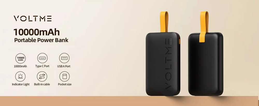 VOLTME POWER BANK ดีไซน์กะทัดรัด ทรงพลัง ความจุ 10,000mAh