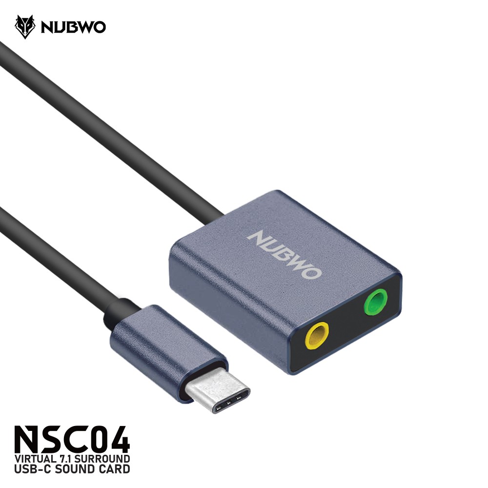 NUBWO NSC04 VIRTUAL 7.1 SURROUND USB-C SOUND CARD