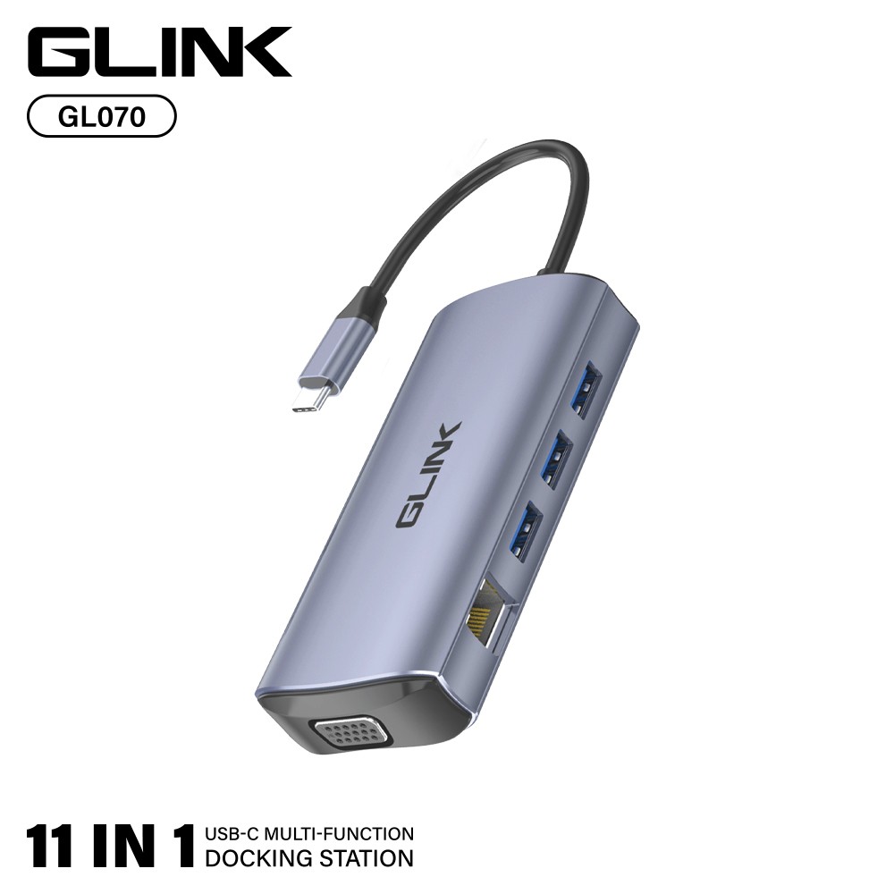 GLINK USB TYPE-C 11-IN-1 MULTI-FUNCTION DOCKING STATION