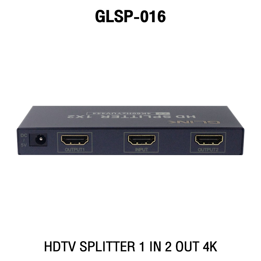 GLINK กล่องแยกจอ HDMI V2.0 Splitter 4K 60Hz. HDCP2.0 2Port