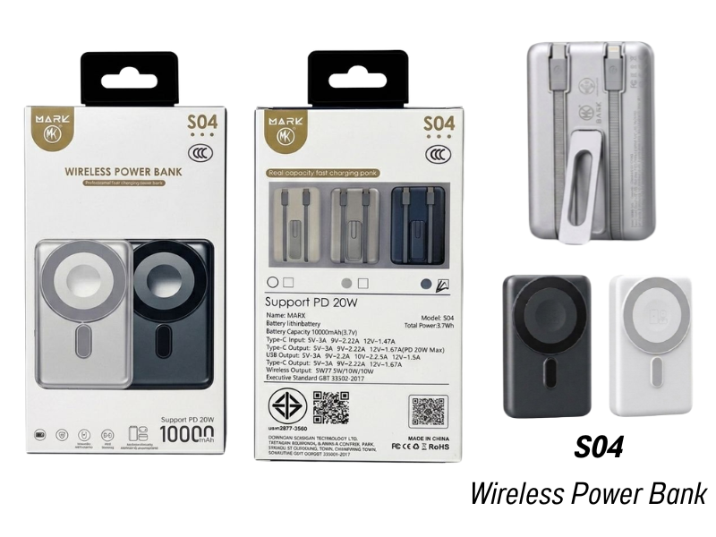 MARK Magnetic Power Bank พาวเวอร์แบงค์ Wireless 10000Ah