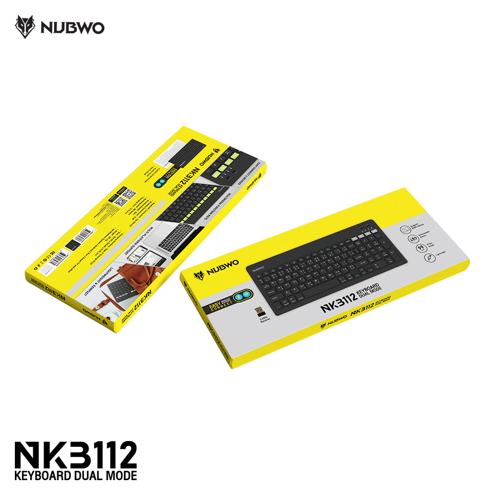 NUBWO คีย์บอร์ดไร้สาย รุ่น NKB112 คีย์บอร์ดไร้สาย 99 คีย์
