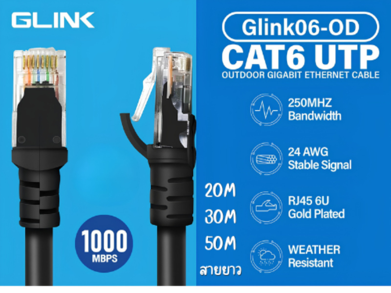 GLINK CAT6 UTP OUTDOOR GIGABIT ETHERNET CABLE 20M