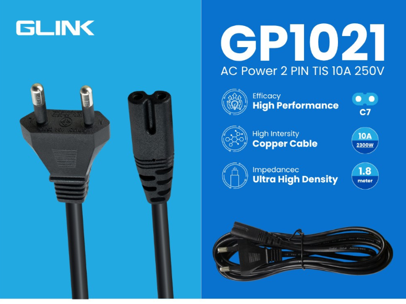 GLINK สายไฟต่อเครื่องใช้ไฟฟ้ารุ่น GP1021 ความยาว 1.8 เมตร