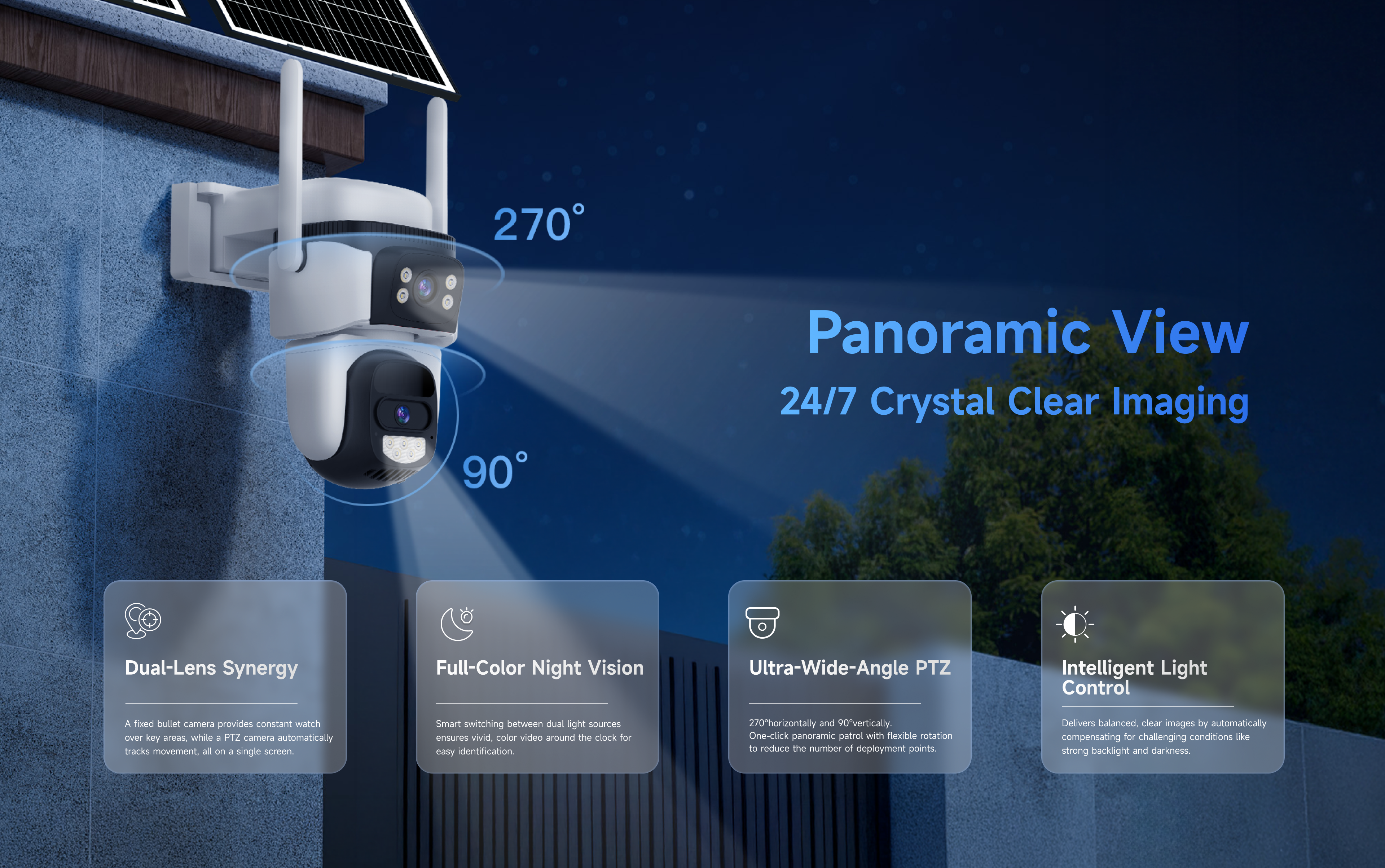 กล้องวงจรปิด VStarcam รุ่น AG621DR กล้องรักษาความปลอดภัยแบบ Dual Lens