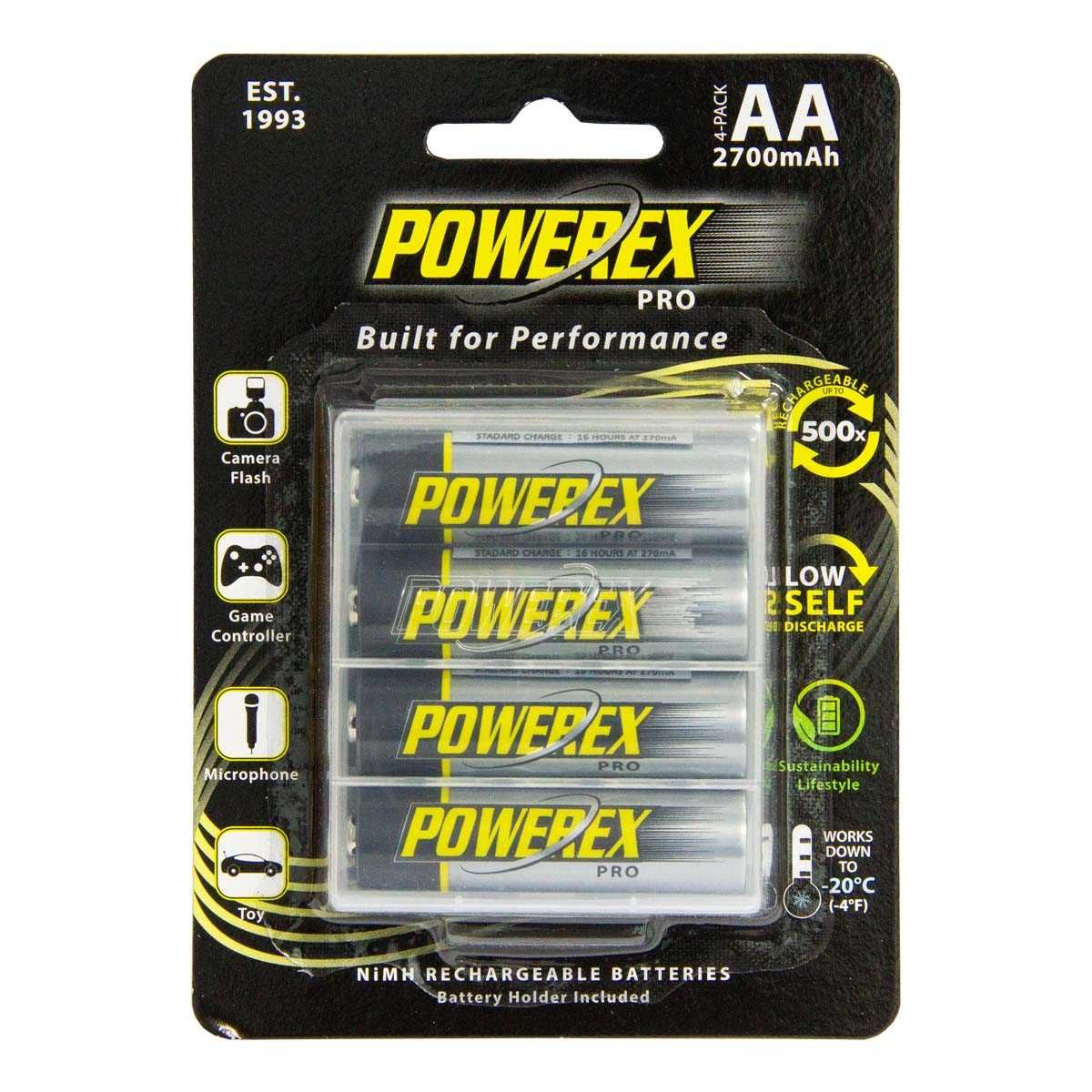 MHRAA4PRO ถ่านชาร์จPowerex Pro AA 2700mAh เเพ็ค 4 ก้อน