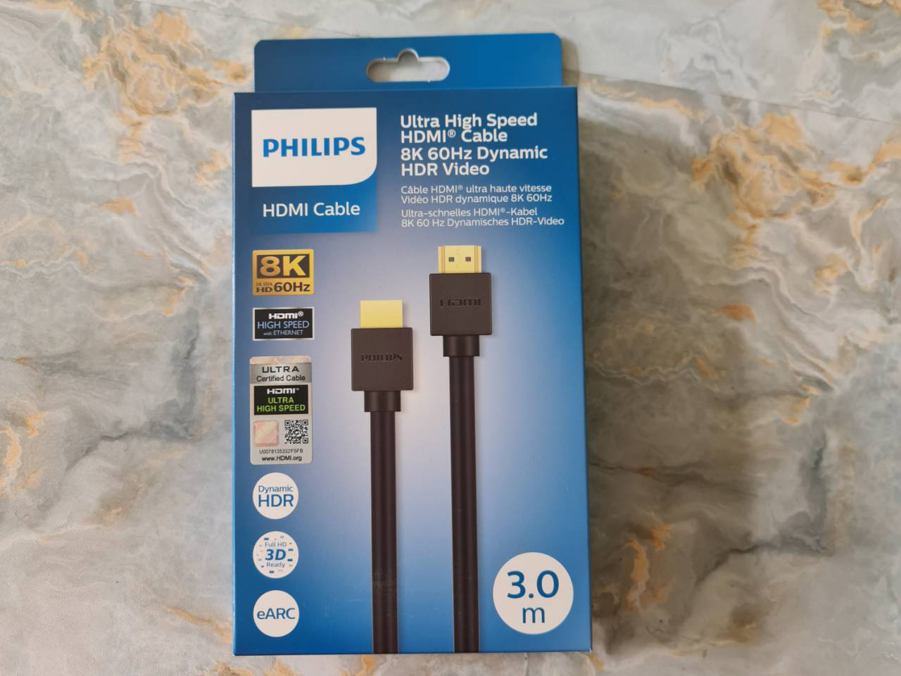 Philips HDMI V2.1 8K60Hz/4K120Hz 48Gbps สายยาว 3.0เมตร