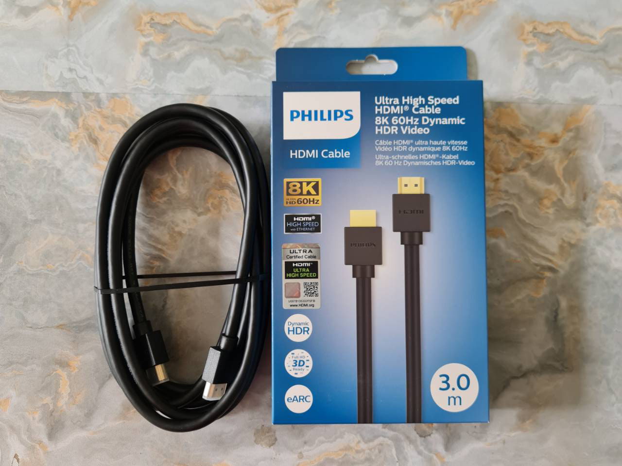 Philips HDMI V2.1 8K60Hz/4K120Hz 48Gbps สายยาว 3.0เมตร