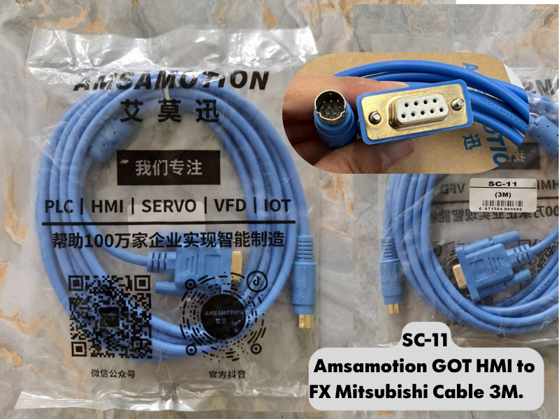 สาย Link Mitsubishi PLC Programming Cable Serial Cable SC-11 3.0M
