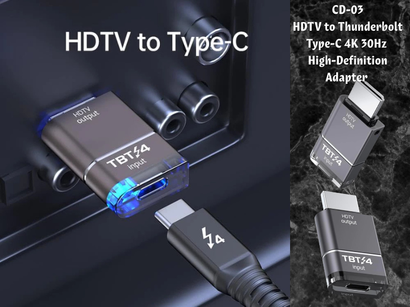 HDTV to Thunderbolt Type-C 4K 30Hz High-Definition Adapter
