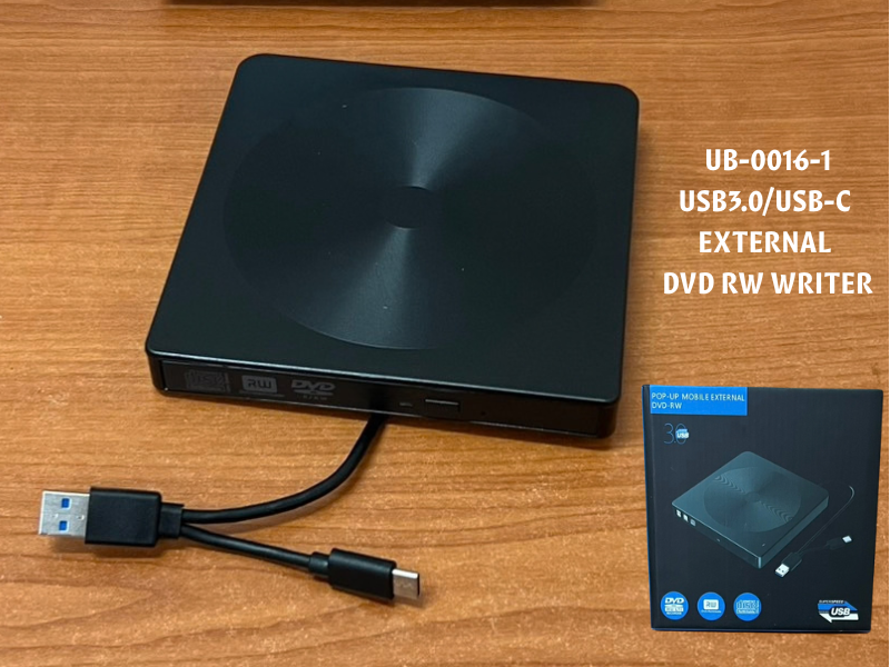 USB 3.0 /TYPE-C Dual Interface Ultra Slim External DVD-RW Rewrite