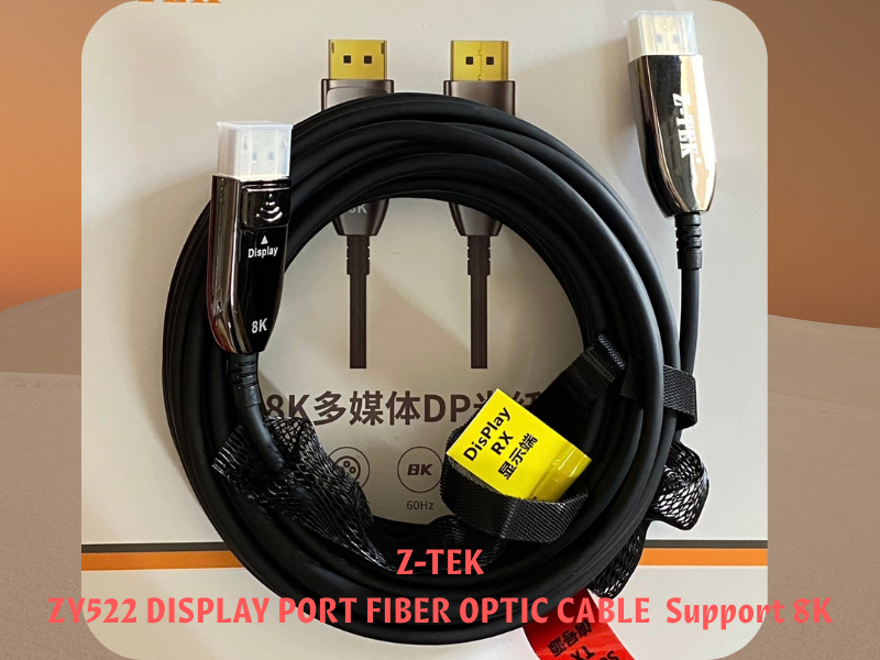 Z-TEK รุ่นZY522 สาย DisplayPort to DisplayPort Fiber Optic Cable 8K