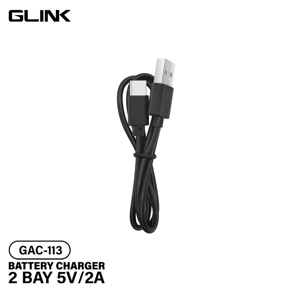 GLINK BATTERY CHARGER 2 BAY 5V/2A แท่นชาร์จถ่าน 2ก้อน