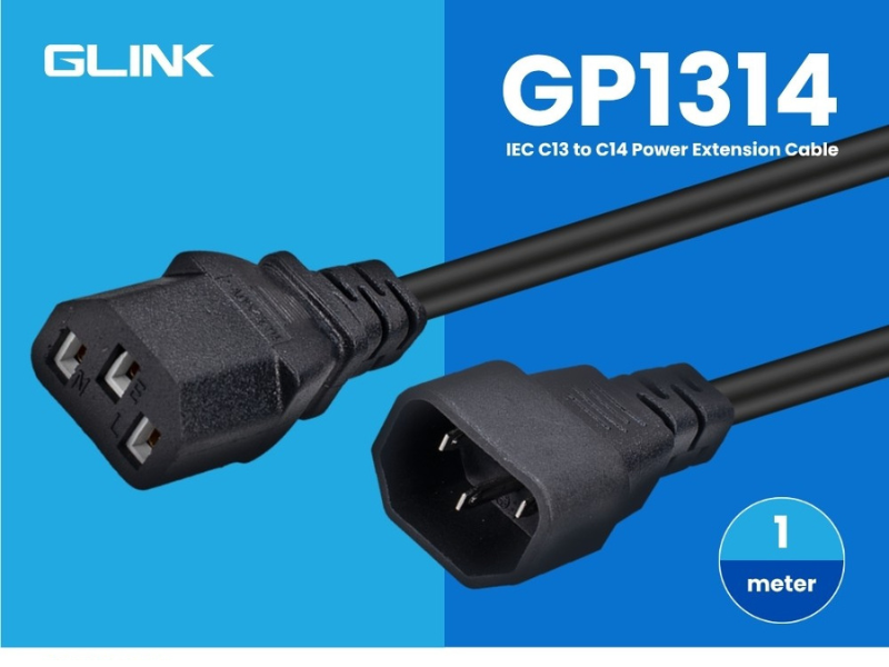 GLINK AC POWER CABLE C13 TO C14 สายยาว 1.0เมตร