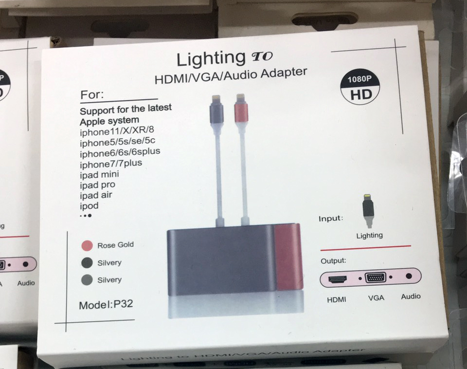 Lightning to HDMI,VGA